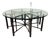 McGuire Furniture Round Glass + Bamboo Dining Table, 72 Inches For Sale
