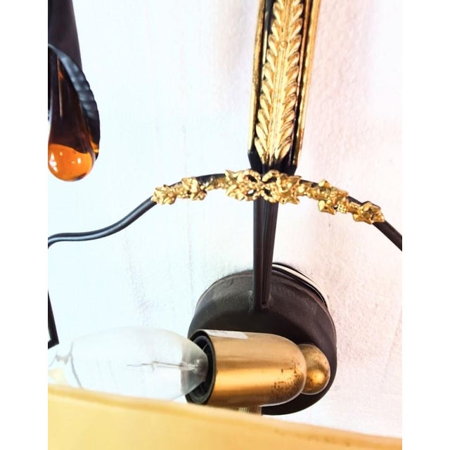 1990s 1990s Venetian Amber Glass Sconces - a Pair For Sale - Image 5 of 16