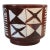 Vintage Italian Brown & White Pottery Planter For Sale