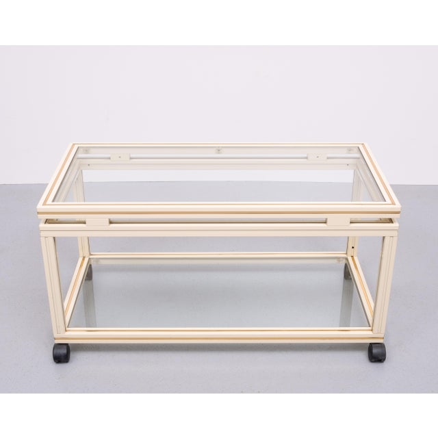 Cream Serving Table from Pierre Vandel Paris, France, 1970s For Sale - Image 8 of 10