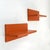 Plastic Orange Wall Shelves attributed to Marcello Siard for Kartell, 1970s, Set of 2 For Sale - Image 7 of 7