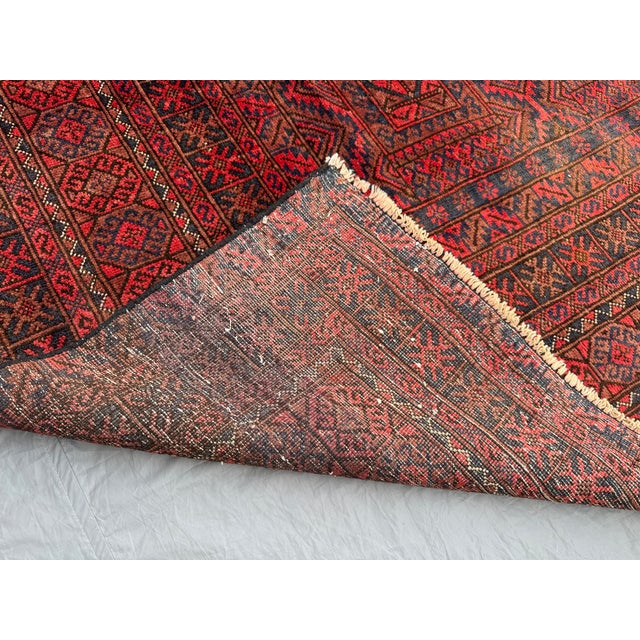 One of a Kind Afghan Turkmen Antique Area Rug For Sale - Image 11 of 13