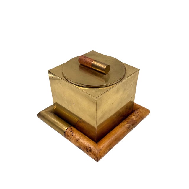1970s 1970s Mid-Century ModernTommaso Barbi, Brass Luxury Ice Bucket For Sale - Image 5 of 9