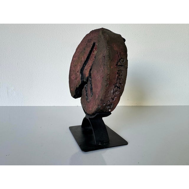 This captivating 1980s vintage handmade sculpture embodies the raw essence of brutalist design. The abstract pottery piece...
