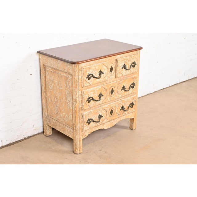 Minton-Spidell Minton Spidell French Provincial Louis XV Bedside Chest For Sale - Image 4 of 12