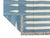 Handmade Cotton Flat Weave Area Rug, Sky Blue and White Striped Dhurrie - 10'x14' For Sale - Image 10 of 14