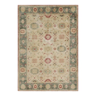 Rug & Kilim’s Sultanabad Style Rug in Beige and Red With Floral Patterns For Sale