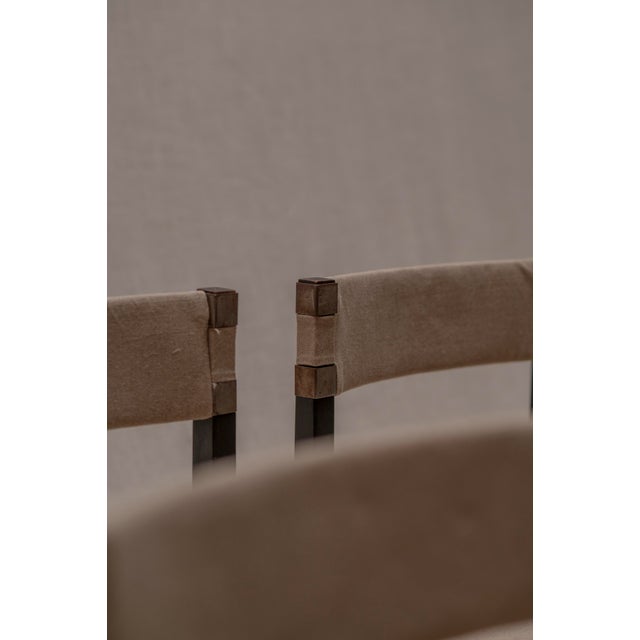 1970s Vintage Brutalist Dining Chairs by Emiel Veranneman for De Coene, 1970s, Set of 6 For Sale - Image 5 of 16