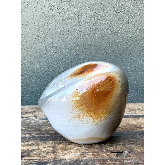 Late 20th Century Vintage Biomorphic Studio Pottery Vase For Sale - Image 5 of 12