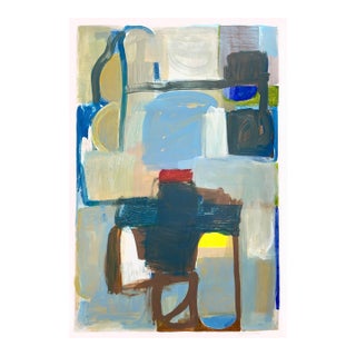 Abstraction in Blue Abstract Acrylic Painting For Sale