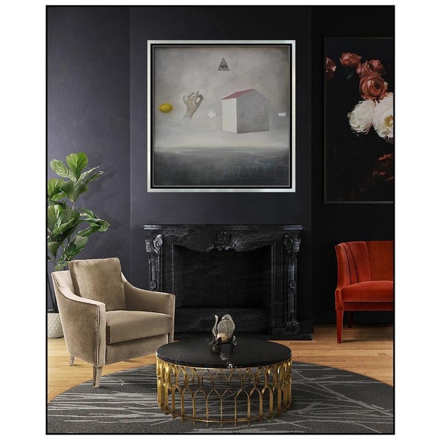 Message us to inquire about custom framing options! (Included for free with every purchase) The artwork here, "Suspended...