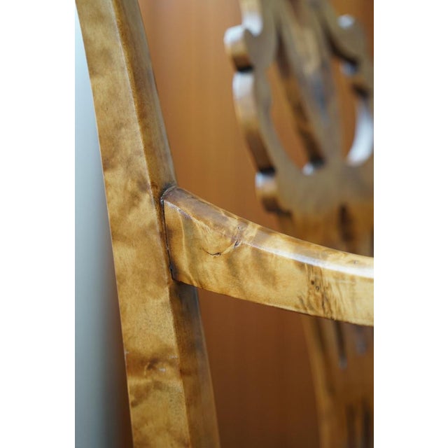 Set of English Chippendale Style Armchairs in Birch, England, 1920s For Sale - Image 16 of 18