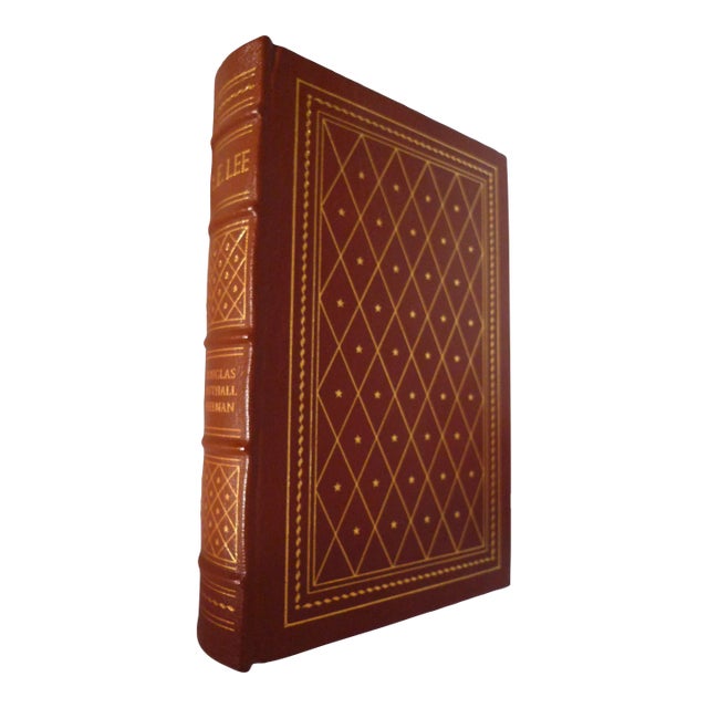 1980s Illustrated Leather Book, Douglas Southall Freeman's Lee, Abridgement in One Volume of the Four Volume R.E. Lee For Sale