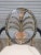 Late 20th Century Late 20th Century Pair of Karges Hepplewhite Plum Arm Chairs Ebonized, Carved Hand Painted Leather Fabric For Sale - Image 5 of 12
