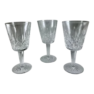 1970's Waterford Lismore Water Goblets - Set of 3