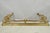 Antique Victorian Art Nouveau Patinated Brass Scrolling Fireplace Fender. Circa Late 19th Century. Measurements: 12.25" H...