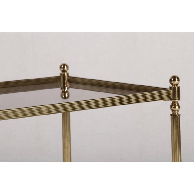 Vintage Neoclassical Brass Side Table, 1950 For Sale - Image 12 of 18