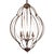 Aged rust finish iron frame chandelier with elegant scalloped form. Timeless classic design with vintage style charm. Six...