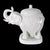 Vintage Andrea by Sadek White Porcelain Elephant Candy Dish | Elephant Lidded Trinket Box | Made in Japan | Foil Sticker For Sale - Image 14 of 16