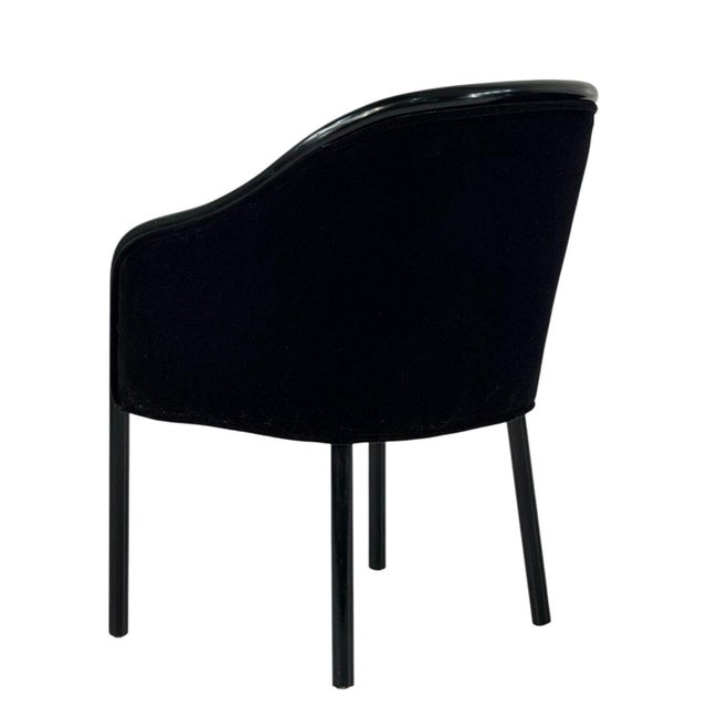 Black Pair Ward Bennett Armchairs for Brickel Associates, 1970 For Sale - Image 8 of 8