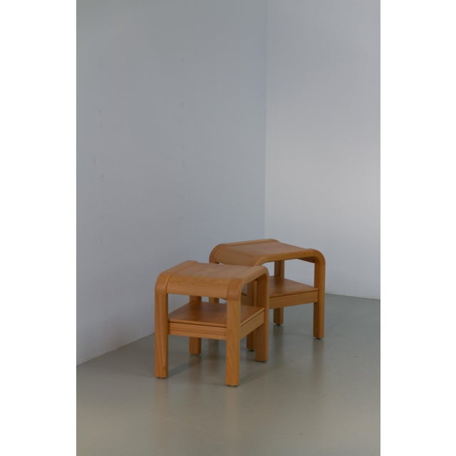 1980s Danish Bedside Tables in Beech by Villy Nørgaard, 1980s, Set of 2 For Sale - Image 5 of 16