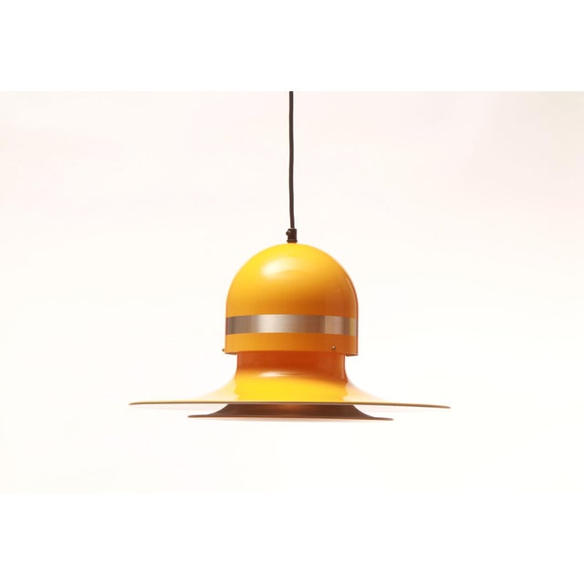 Space Age Yellow Pendant Lamp, 1975 For Sale - Image 3 of 12