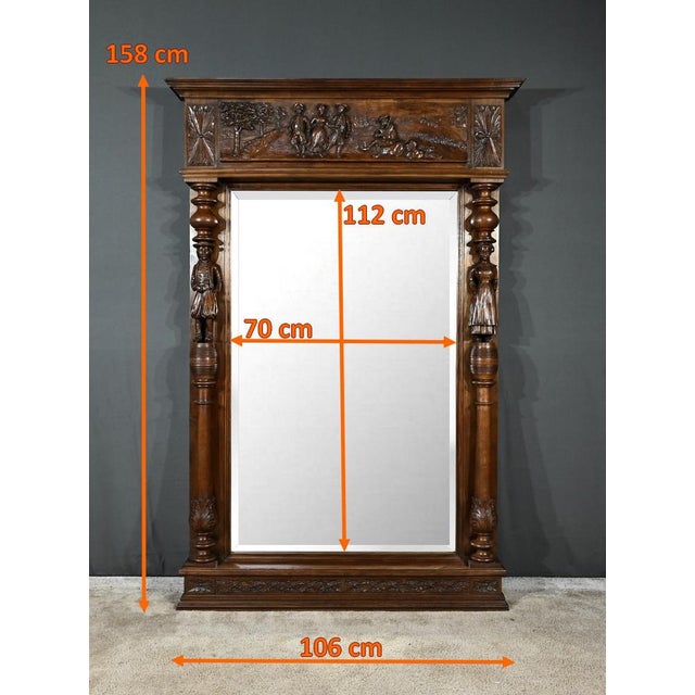 Early 20th Century Regional Oak Mirror For Sale - Image 17 of 18