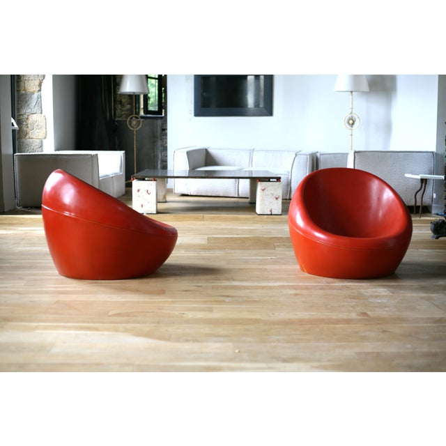 Space Age Armchairs in Fiberglass, 1960s, Set of 2 For Sale - Image 12 of 18