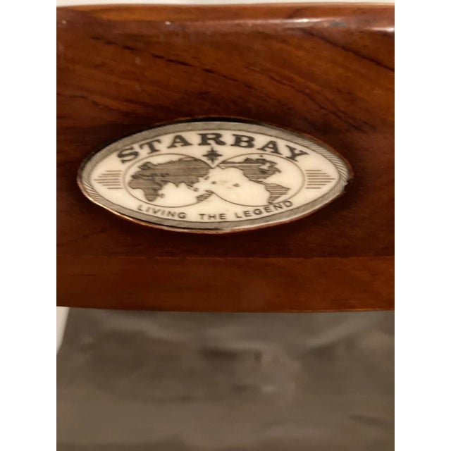 Brown Starbay Bermudes Folding Rosewood Yacht Chairs, 1990, Set of 2 For Sale - Image 8 of 10
