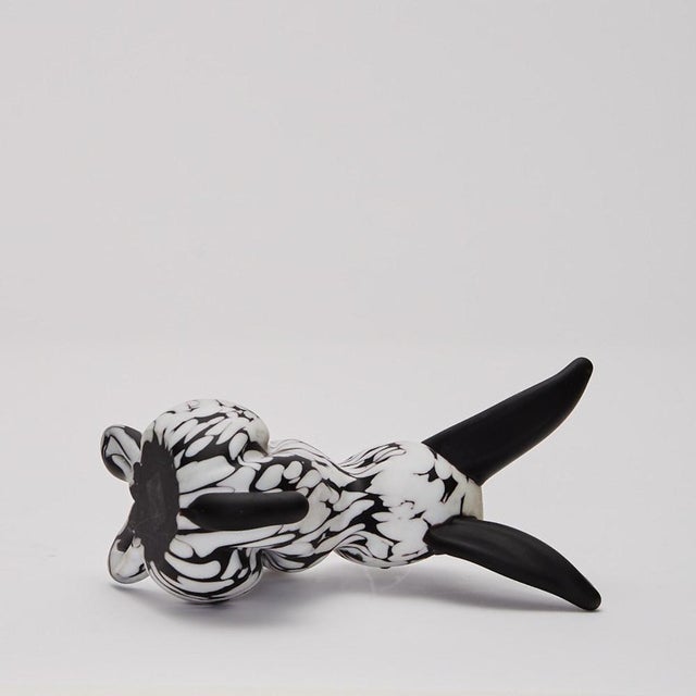 Black Animal Sculptures in Black and White by Archimede Seguso, Set of 2 For Sale - Image 8 of 10