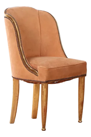 French Giltwood Upholstered Accent Chair, Circa 1930