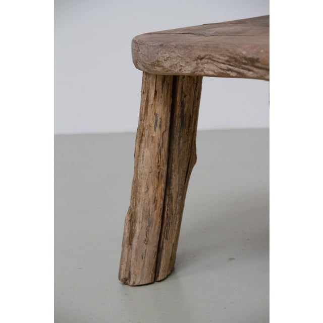 Wood Primitive Elm T Tripod Side Chair, Denmark, 1970s For Sale - Image 7 of 18
