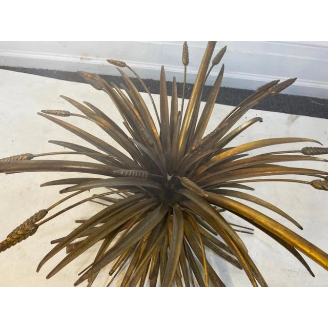 Mid Century Italian Gilt Metal Sheath of Wheat Coffee Table For Sale In Philadelphia - Image 6 of 7