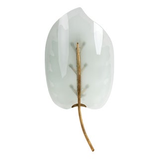 Wall Light in Glass and Brass by Pietro Chiesa for Fontana Arte, 1950s For Sale