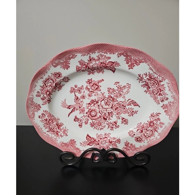 Johnson Brothers Vintage Johnson Brothers Pheasant Pink Serving Platter For Sale - Image 4 of 4