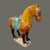 Orange Vintage Asian Pottery Hand Painted Tang Sancai Glazed Horse Statue For Sale - Image 8 of 12