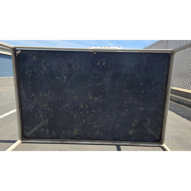 1970s Richard Schultz Style Knoll Aluminum and Yellow Enamel Patio Dining Table For Sale - Image 10 of 18