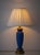 Art Deco Bohemian Blue Art Glass Table Lamp with Cast Brass Base.Czechoslovakia, 1920s For Sale - Image 3 of 18