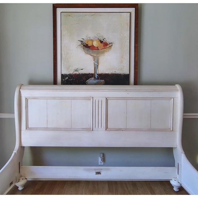 Ethan Allen White Cottage Bed (King) For Sale - Image 12 of 18