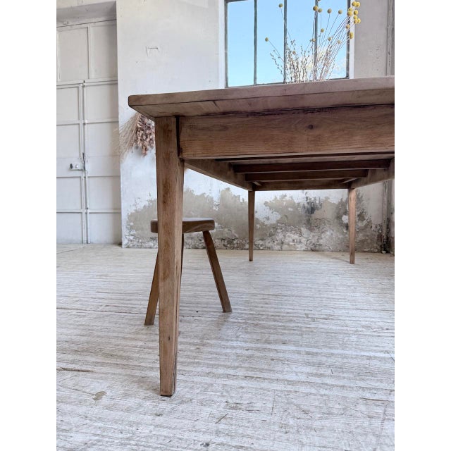 Vintage Farm Table in Cherry Wood, 1970s For Sale - Image 14 of 18
