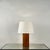 'Octogone' walnut table lamp with parchment shade by DESIGN FRÈRES®. Attractive, understated combination of a polished...