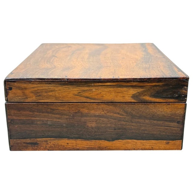 Wood Rectangular Coromandel Work Box, 1840 For Sale - Image 7 of 11