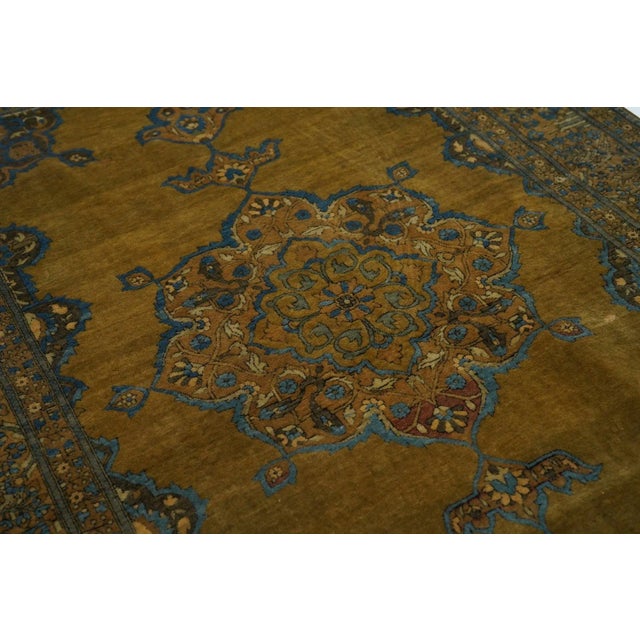 Late 18th Century Late 18th Century Antique Kashan Rug 3'4'' x 4'10'' For Sale - Image 5 of 9