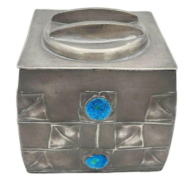 Silver 1900s Rare Arts and Crafts #0194 Tudric Pewter Box by Archibald Knox for Liberty & Co For Sale - Image 8 of 12