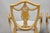 Late 20th Century Hepplewhite Prince of Wales Drape Carved Shield Back Dining Arm Chairs - A Pair For Sale - Image 12 of 14