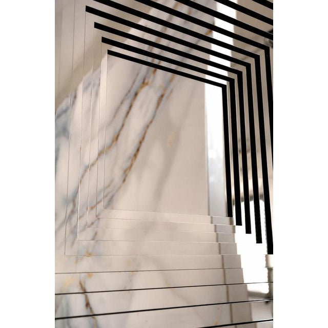 Contemporary Achilles Tortoise Silver Medium Sculptural Wall Mirror by GTG Design Couture For Sale - Image 3 of 8