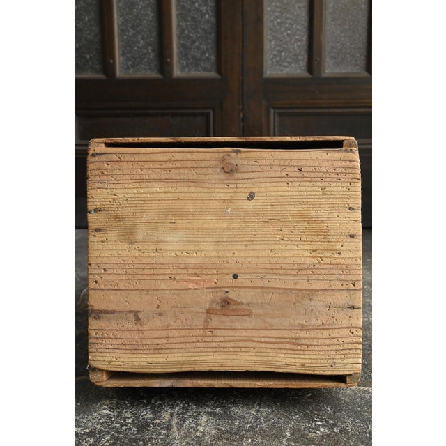 Antique Japanese Wooden Stool / Early 20th Century / Wabi-Sabi Step Stool For Sale - Image 14 of 17