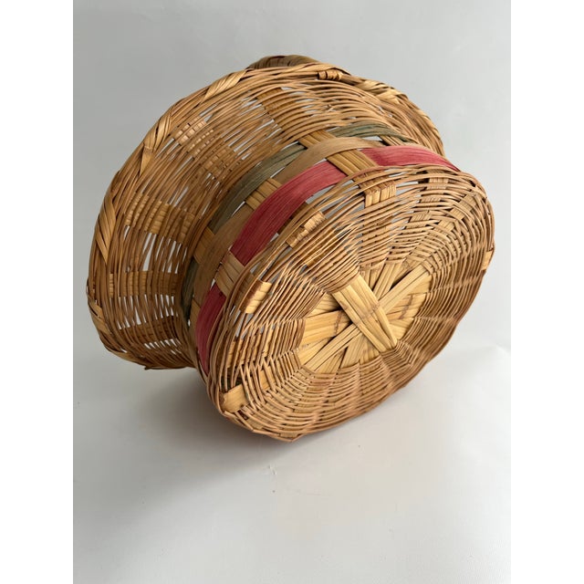 Mid 20th Century Vintage Woven Easter Basket For Sale - Image 5 of 8