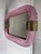 Mid-Century Modern Mid-Century Modern Style Pink "Torchon" Murano Glass Picture Frame and Brass in Barovier Style For Sale - Image 3 of 5