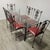 Late 20th Century Wrought Iron Grape Motif Dining Set With Beveled Glass Table and Six Chairs, 20th C For Sale - Image 5 of 12